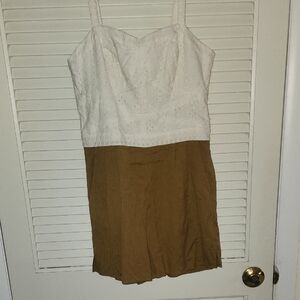 Anthropologie Seawall Eyelet & Linen Romper NWT